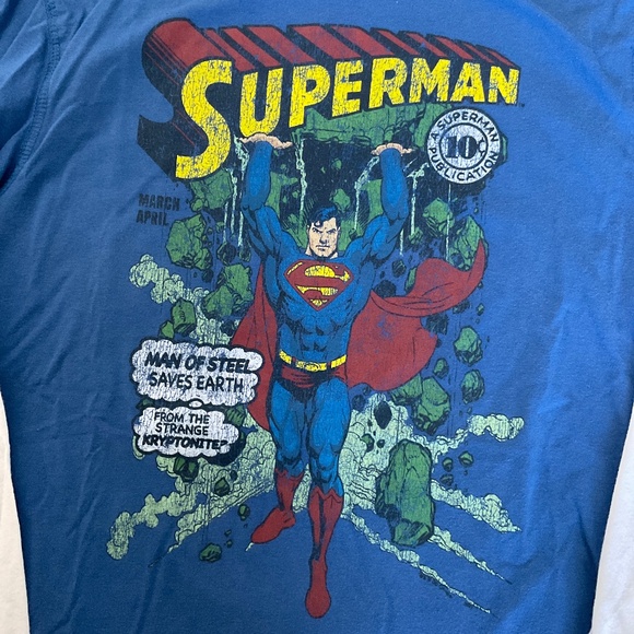 SUPERMAN long sleeve tshirt - Youth size Large - Picture 2 of 3